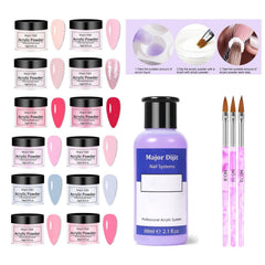 Poudre acrylique DouborQ—12 couleurs : texture fine pour des finitions naturelles.