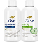 Dove Bano Cuerpo Viaje Duo Pack: cuidado diario en viajes y doble aroma