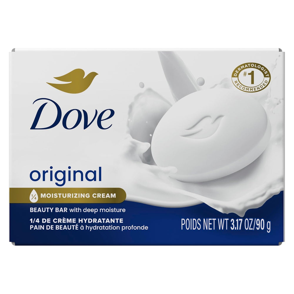 Dove barra hidratante crema 1/4 para piel suave y nutrida.