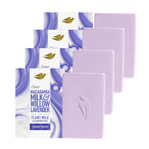 Dove barra leche vegetal macadamia muestra textura suave para nutrición diaria de la piel.