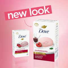 Dove Beauty Bar Cherry and Chia Milk shows pH-balanced cleansing properties.