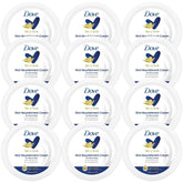 Dove Body Love crema nutritiva en frasco, absorción rápida para piel extremadamente seca.