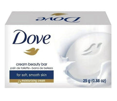 Dove travel-size soap set in a gym bag for quick refresh and travel.