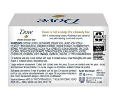 Close-up of Dove Cream Beauty Bar highlighting creamy lather feel.