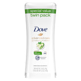 Dove Cuidado Avanzado desodorante antitranspirante, frío, doble paquete para protección diaria