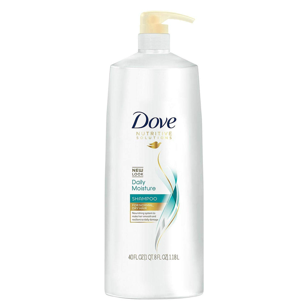 Shampooing Dove Damage Therapy Hydratation Quotidienne, flacon pompe, soin quotidien cheveux abîmés.