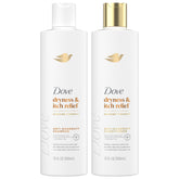 Dove DermaCare champú botella: limpieza suave para el cuero cabelludo.