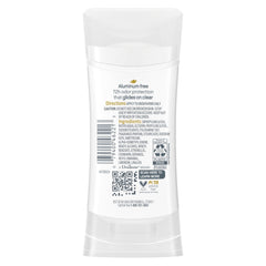 Envase compacto de Dove sin aluminio con aroma pepino y té verde para uso diario.