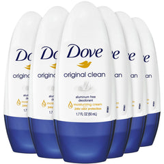 Dove Desodorante sin aluminio Original Clean, aplicador rodillo, protección 24h para días activos.