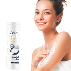 Dove crema corporal, dos frascos, opción práctica para rutinas diarias de hidratación.