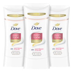 Dove Even Tone desodorante en barra con flor de durazno y aroma fresco