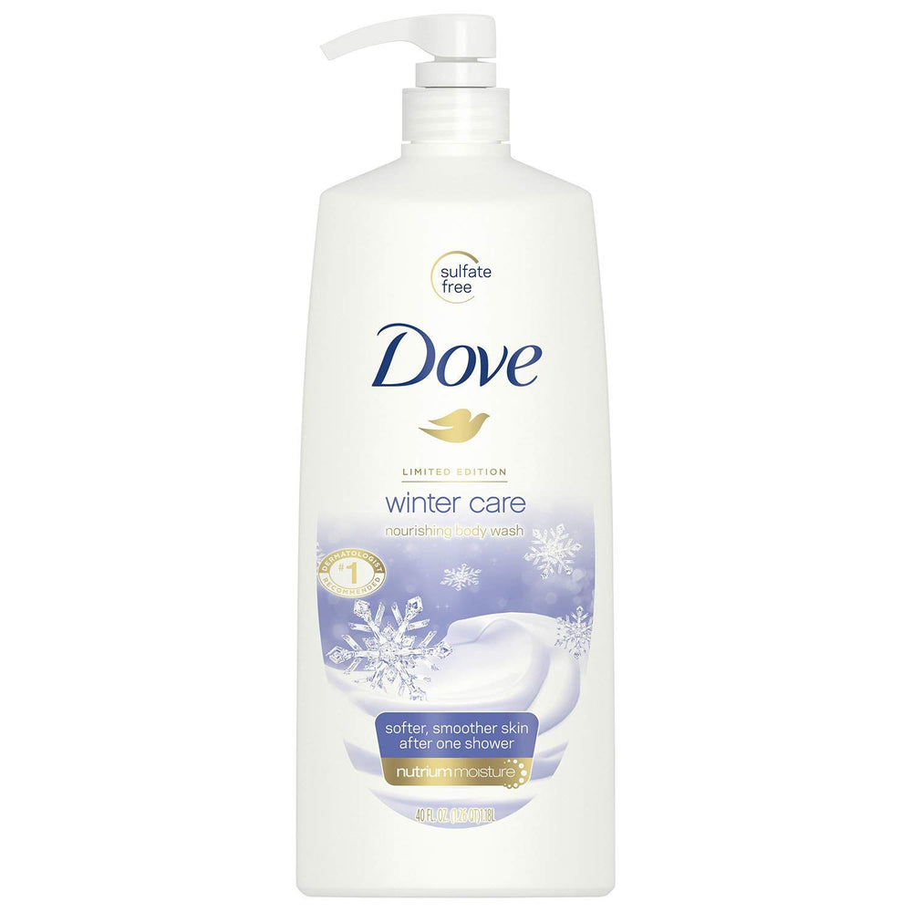 Dove Gel de Ducha Invierno, botella visible, ideal para duchas diarias y piel suave.