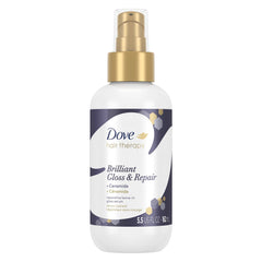 Dove Terapia Capilar: botella de tratamiento sin enjuague para brillo y reparación del cabello.