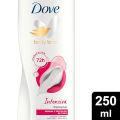 Dove Intense Nourishment Body Lotion on arm shows smooth, hydrated skin