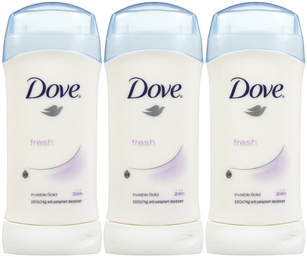 Dove Invisible Solid Fresh stick with pomegranate and lemon verbena scent for all-day fragrance.