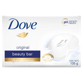 Jabón Dove Original de 135 g en empaque, ideal para uso diario.