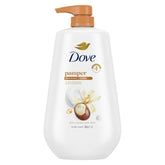 Dove lavado corporal con dosificador ofrece limpieza suave para la piel.