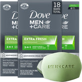 Dove Men+Care Extra Fresh pack de 18 barras para uso diario
