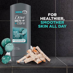 Dove Men+Care champú y acondicionador 2 en 1, cabello más resistente tras cada ducha.