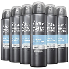 Dove Men+Care Clean Comfort spray bottle for everyday freshness.