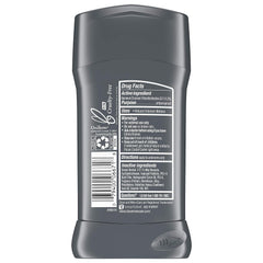 Dove Men Care Clean Comfort stick being applied for quick protection