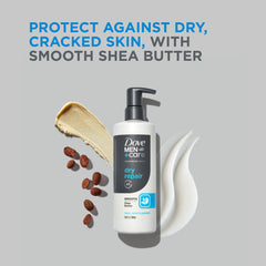Aplicación en piel, Dove Men+Care Dry Repair, cuidado suave de la piel.