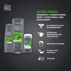 Dove Men+Care desodorante invisible 3oz: protección y aroma fresco