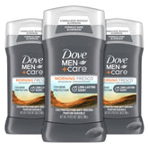 Dove Men+Care Mañana Fresco desodorante en bastón con protección duradera.