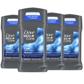 Dove Men+Care Midnight Classico, desodorante en barra, paquete de 4 para uso diario.