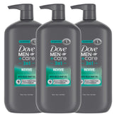Dove Men+Care Revive, bouteille 30 oz, hydratation durable pour la peau.