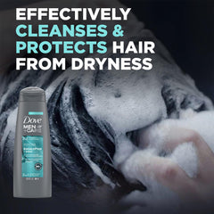 Dove Men+Care con MicroMoisture, hidratación en un solo lavado para piel suave.