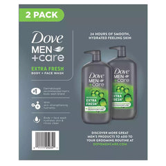 Dove Men+Care: textura cremosa que limpia suavemente la piel.