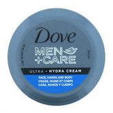 Dove Ultra-Hidra crema facial 24 Horas, hidratación rápida para piel seca.