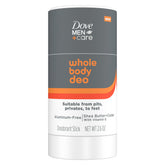 DOVE MEN + CARE desodorante para axilas, protección duradera.