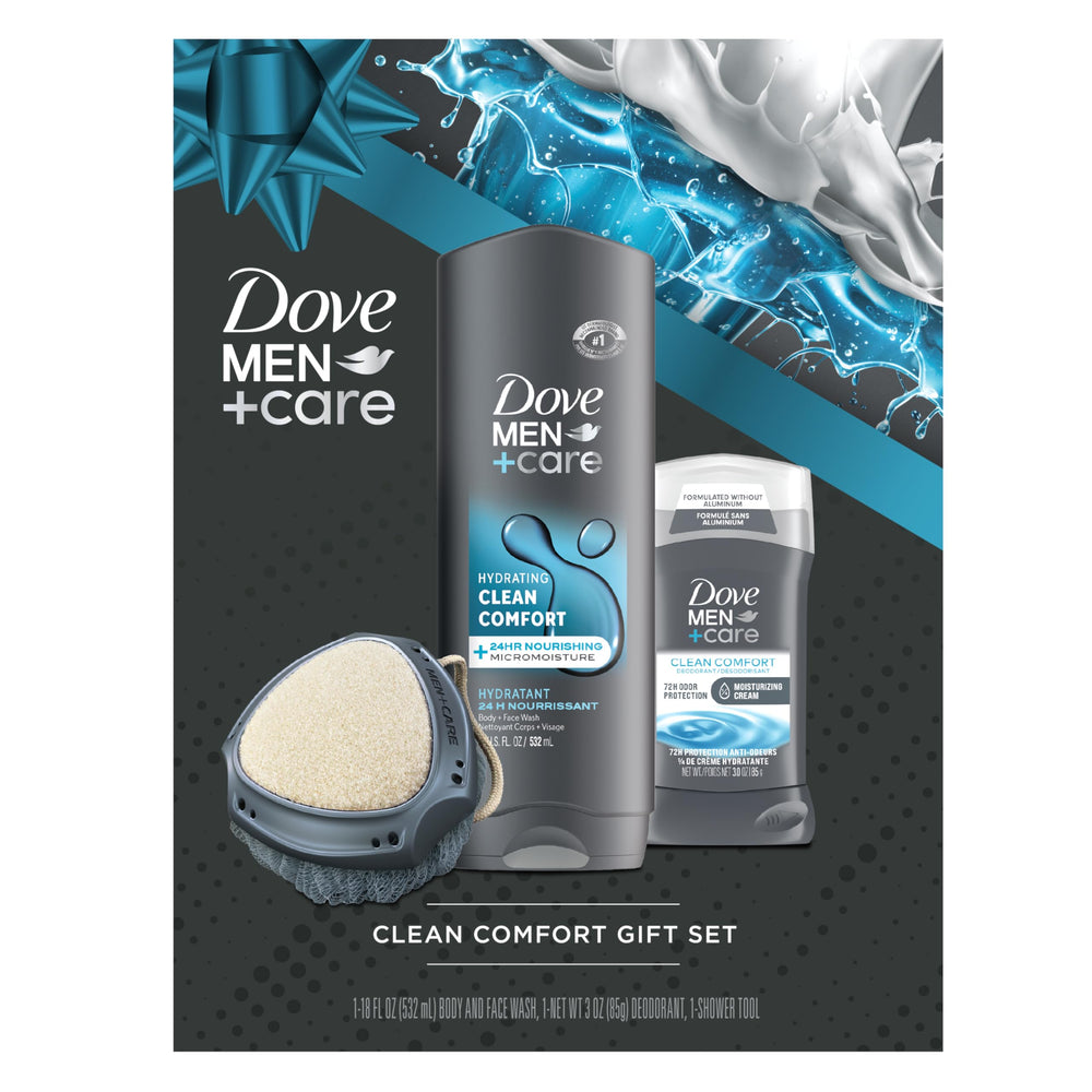 Dove Men+Care: jabón para cuerpo y rostro para una limpieza suave y piel hidratada.
