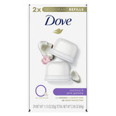 Dove recambios de desodorante en stick coco jazmín rosado para uso reutilizable.