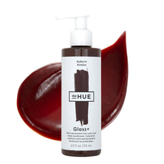 dpHUE Gloss+ Auburn: botella destacando color y brillo temporal para el cabello