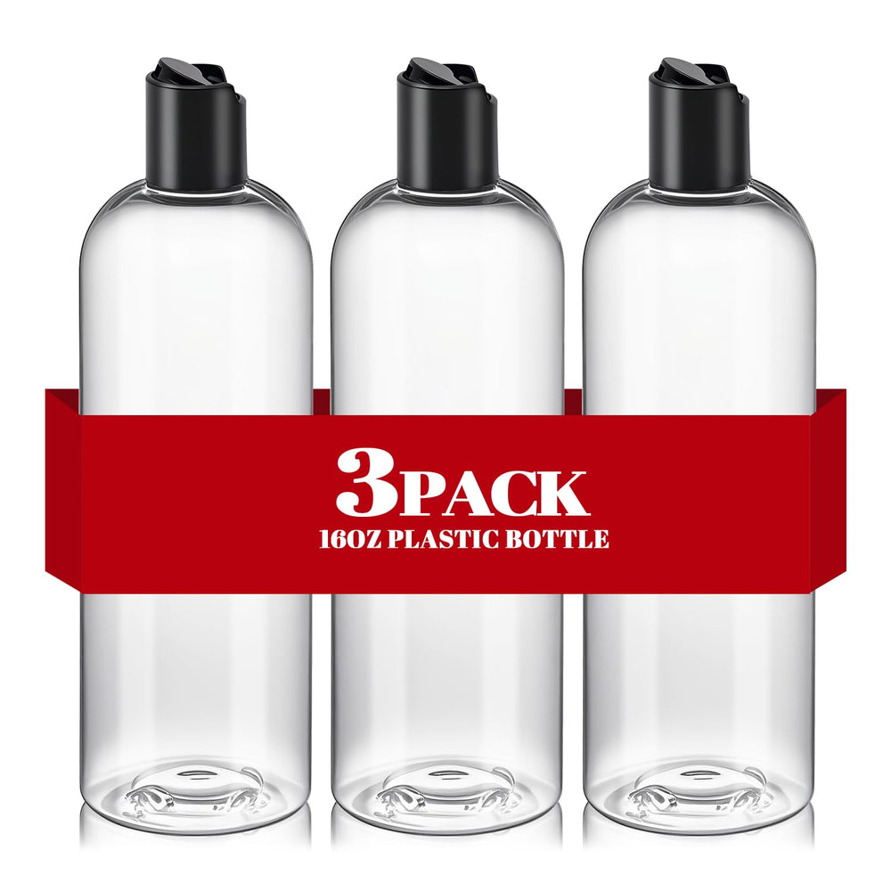Botellas plásticas transparentes de DPLASKA de 500 ml para distinguir líquidos fácilmente.