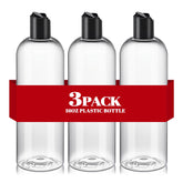 Botellas plásticas transparentes de DPLASKA de 500 ml para distinguir líquidos fácilmente.