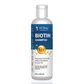 Dr. Berg Biotin Shampoo bottle featuring a paraben-free formula for daily cleansing