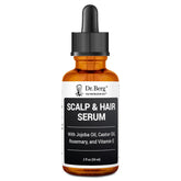 Dr. Berg Sérum capillaire pour cuir chevelu et cheveux sur la bouteille, soin nourrissant.