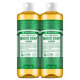 Dr. Bronner's Almond Castile Soap bottle with rich almond fragrance.