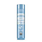 Bálsamo labial Dr. Bronner's Naked, empaque frontal, hidratación suave sin fragancias.