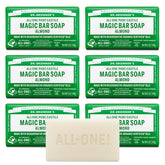 Dr. Bronner’s barra de Castilla Almendra con empaque reciclado para uso diario.