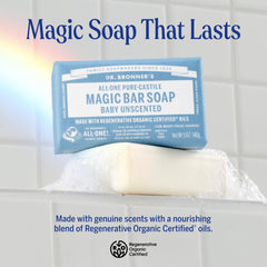 Dr. Bronner's barra castilla con espuma abundante para limpieza corporal