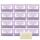 Dr. Bronner's barra mágica lavanda con espuma rica ideal para higiene diaria