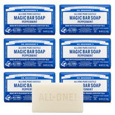Dr. Bronner's barra pura castile menta para lavado facial suave y refrescante