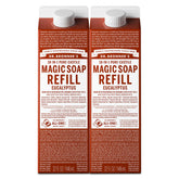 Dr. Bronner's Jabón de Castilla eucalipto: botella visible para limpieza suave