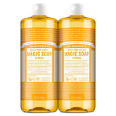 Dr. Bronner’s jabon liquido citrico, dos paquetes, limpieza diaria suave y efectiva
