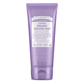 Dr. Bronner's jabón de afeitar orgánico lavanda, espuma cremosa para afeitado suave.